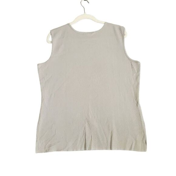 Misook Women's Gray Sleevless Classic Knit Tank Top XL - Picture 2 of 4